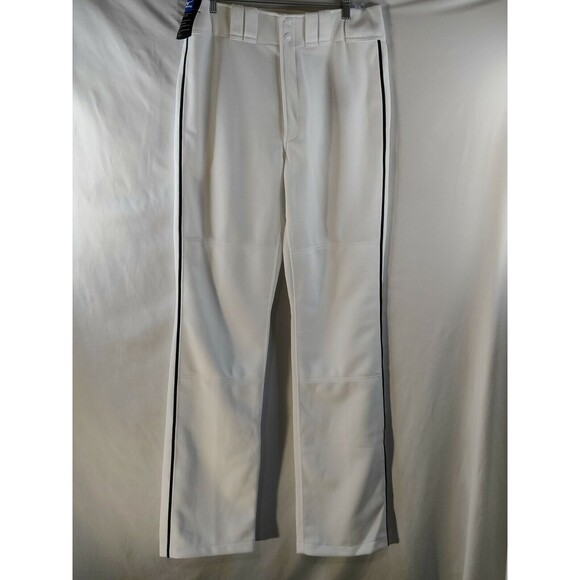 New Mizuno Full Length Baseball Pants Open Hem Bottom Adult Off White Size Large - Picture 1 of 12